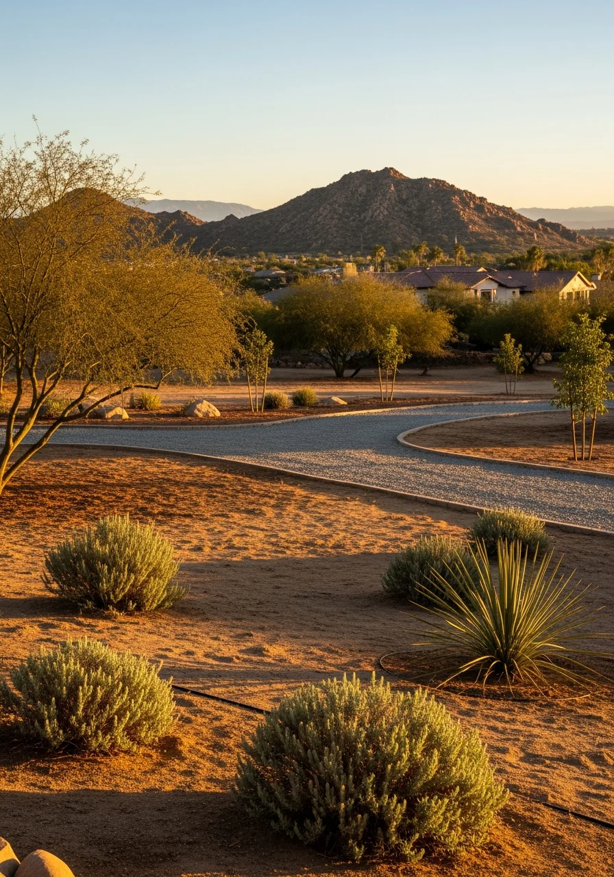Residential property in Canyon Lake with mature landscaping and mountain backdrop