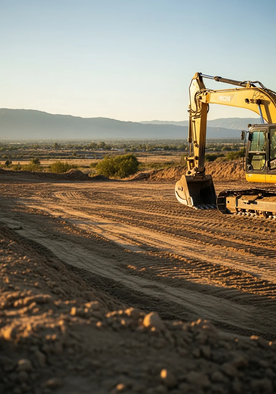Land clearing equipment working on property in San Jacinto valley